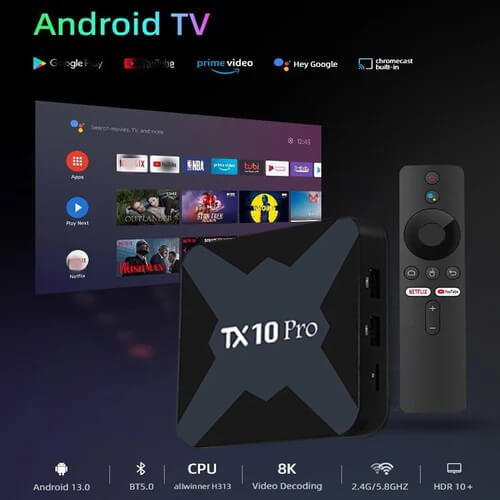 TX10 Pro 8K Android 8GB RAM 128GB ROM Original android TV Box with Voice Control Remote