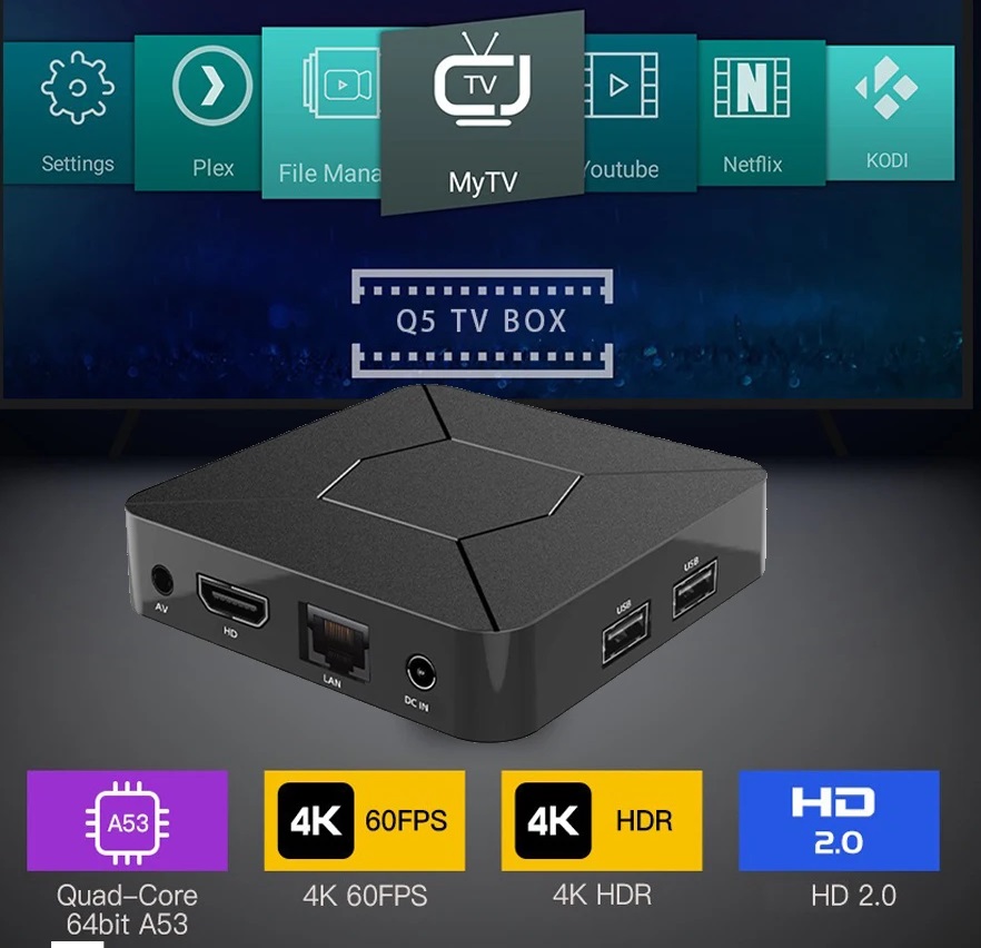 Q5 Original  Premium  Category 4K Smart Android TV Box